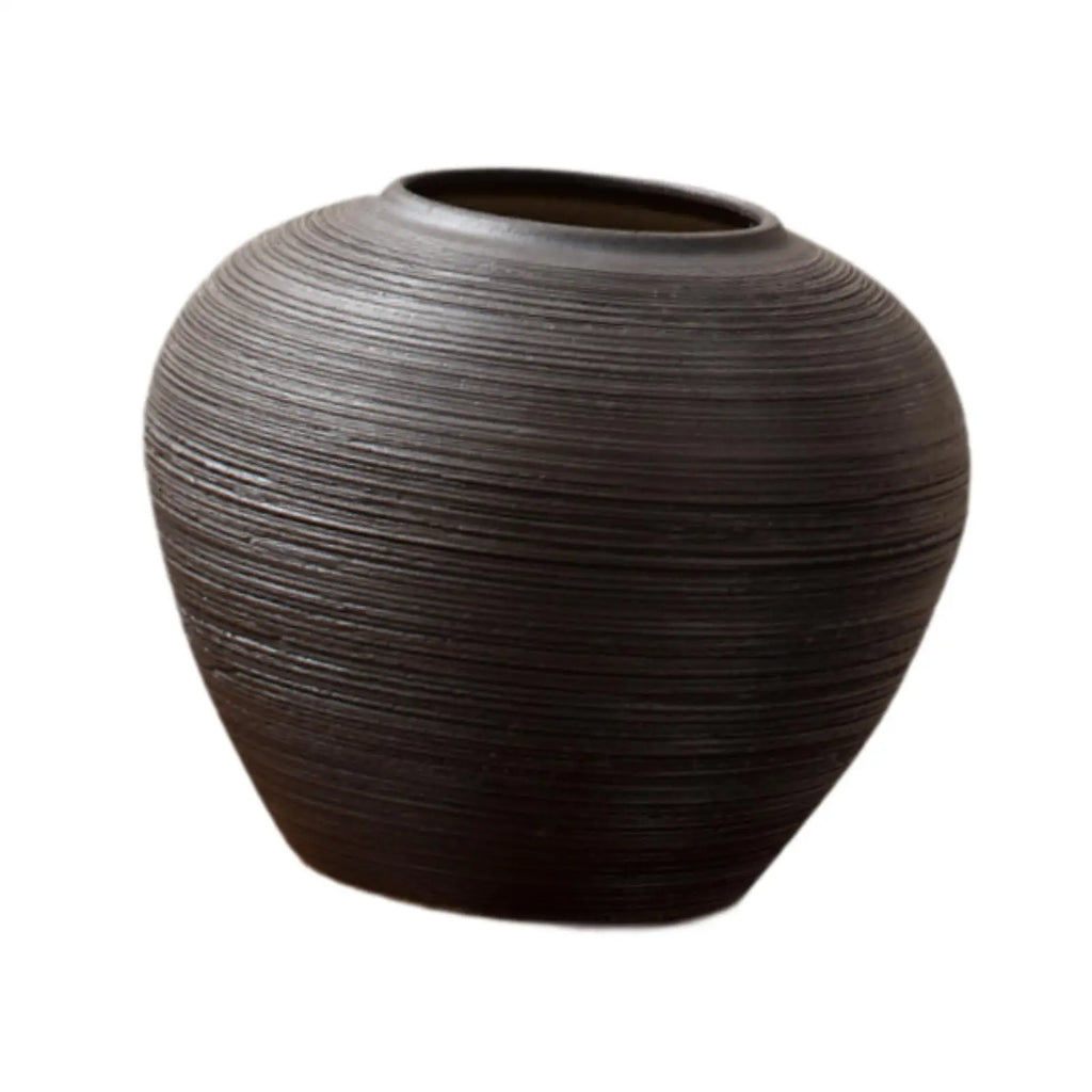 Rustic Farmhouse Ceramic Vase Handcrafted Flower Pot Table Centerpiece Modern Luxury Home Decoration for Room Quake