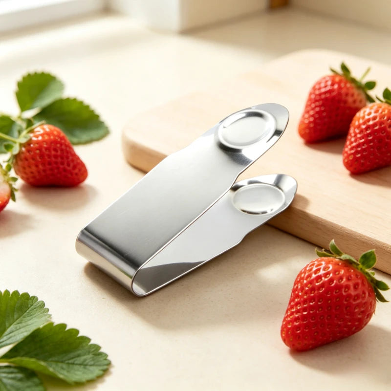 Multifunctional Strawberry Stem Remover Clip Stainless Steel Fruit Huller Household Kitchen Gadget To Remove Berr Quake