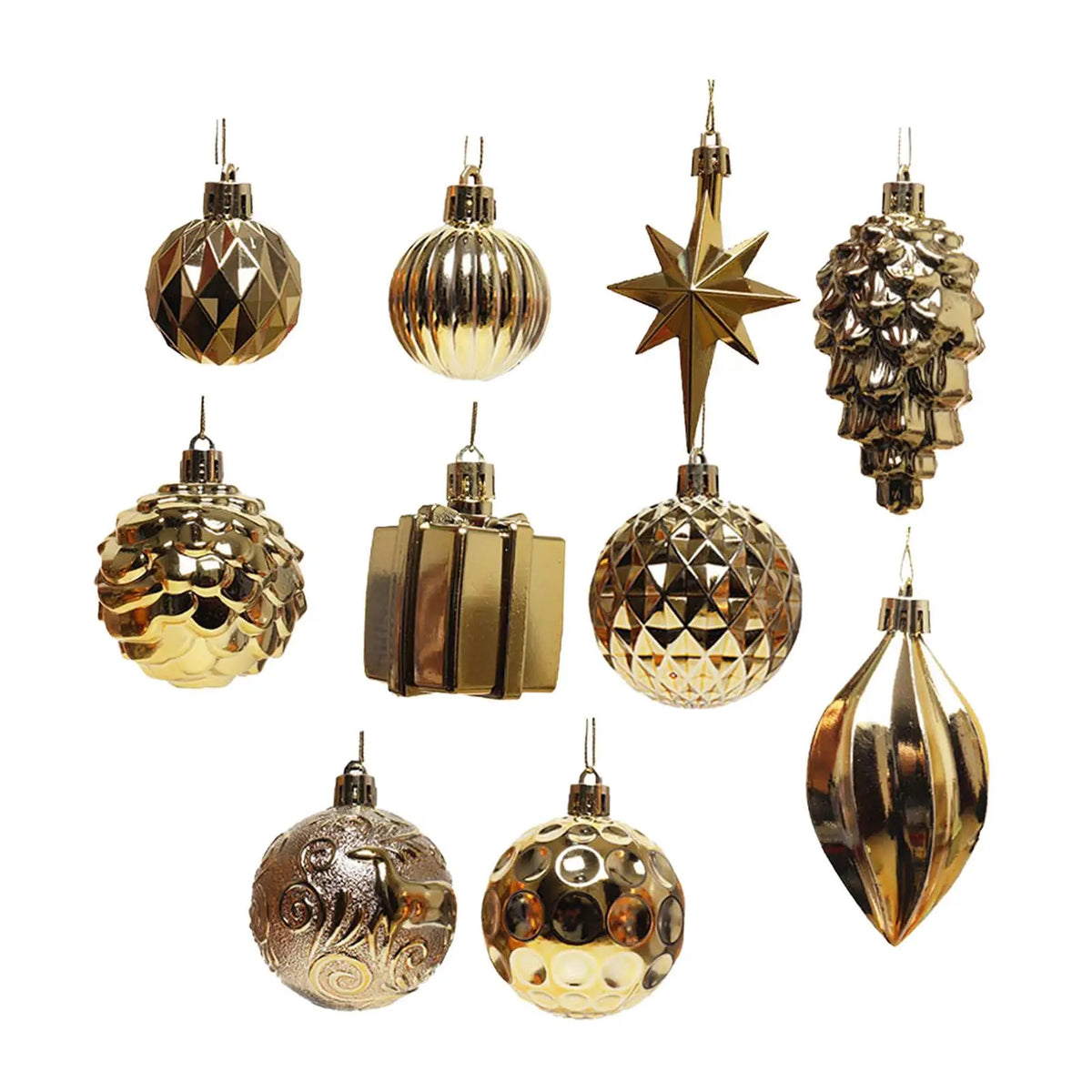 10 Pieces Christmas Tree Ball Ornaments Hanging Shatterproof Xmas Small Pendants for Celebration Birthday Party Decorations Home Quake