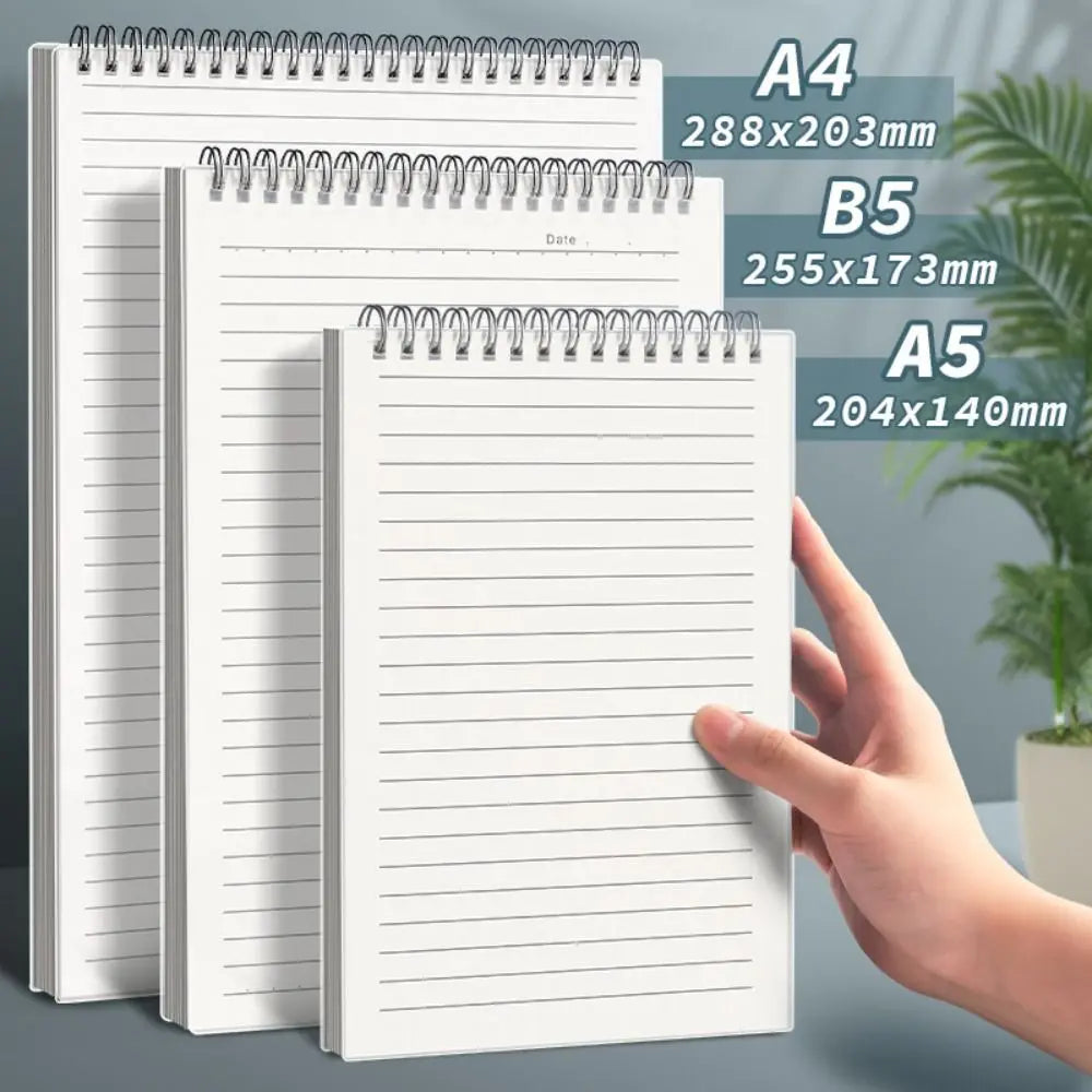 Multifunctional A5/B5/A4 Coil Notebook 80Sheets Grids/Blank/Horizontal Line Spiral Notebook Flip Up Diary Book Students Gift Quake