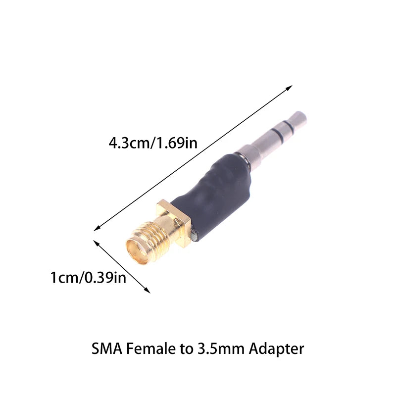 1PCS Suitable For Radio SMA To 3.5mm Male Adapter SMA Outer Screw Inner Hole Adapter To 3.5 Headphone Quake A2