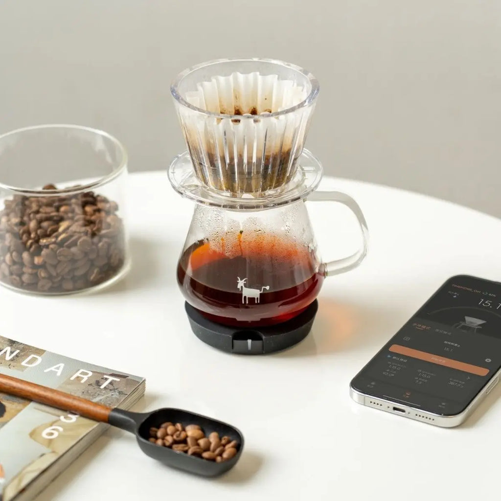 TIMEMORE Black Mirror Dot Smart Coffee Electronic Scale Home Bluetooth Connected No‑Screen Digital Scales APP Interconnection Quake