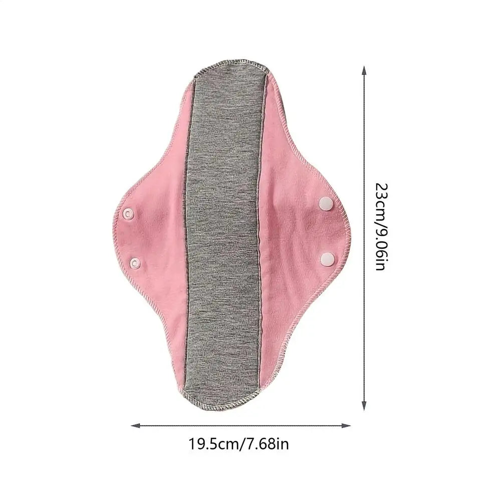 6pieces Reusable Sanitary Pads for Women Leakproof Waterproof Soft Napkins Reusable Feminine Pads for Elderly Urinary Postpartum Quake M 19.5x23cm