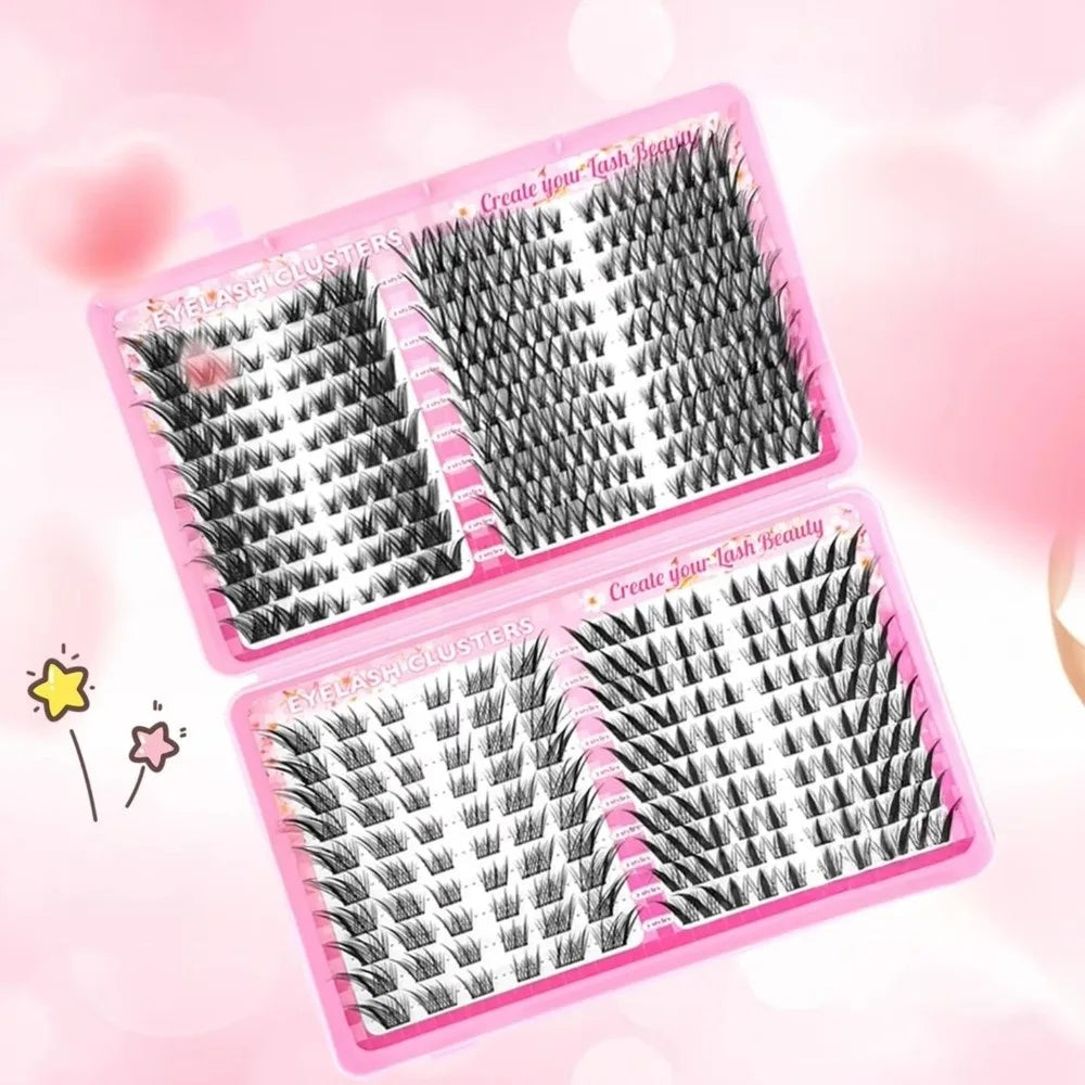 Hot Natural Look False Eyelashes Black C Curl 3D Effect Fake Lashes Eyelash Extension Spiky Lashes for Eyelashes Extension Quake