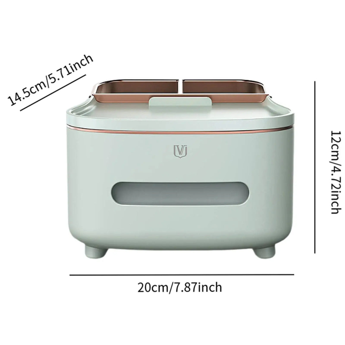Tissue Box Cover with Remote Holder Stationery Tissue Storage Box Organizer for Kitchen Restroom Bedroom Restaurant Hotel Quake