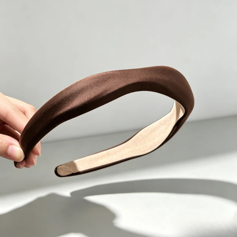 1PC Vintage Simple Solid Wavy Hair Hoop French Elegant Headband Fashion Women Styling Hairband Daily Commute Hair Accessory Quake B