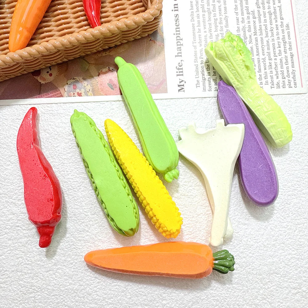 20Pcs Sweet Miniture Simulation Vegetables Landscape Scene DIY Accessories Resin Simulation Food Play Toys Decoration Ornament Quake