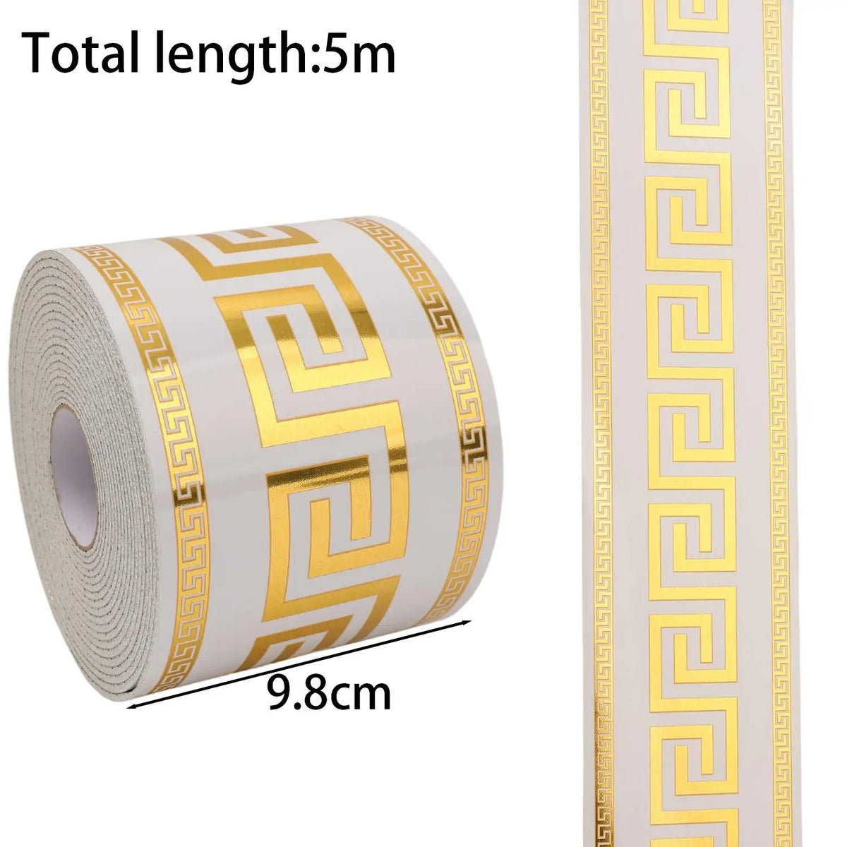 Soft Foam Skirting Board Wall Sticker Anti Collision Self Adhesive PVC Wallpaper DIY Decoration for Kitchen Bedroom Living Room Quake 01 9.8cmx5m