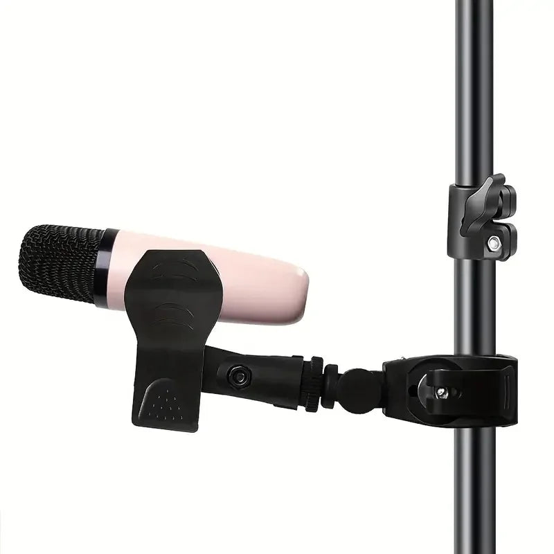 2/4pcs Adjustable Microphone Crab Clamp Mount for Mic Stand & Drum Rim - 5/8" to 3/8" Thread,Secure Grip for Wired/Wireless Mic Quake