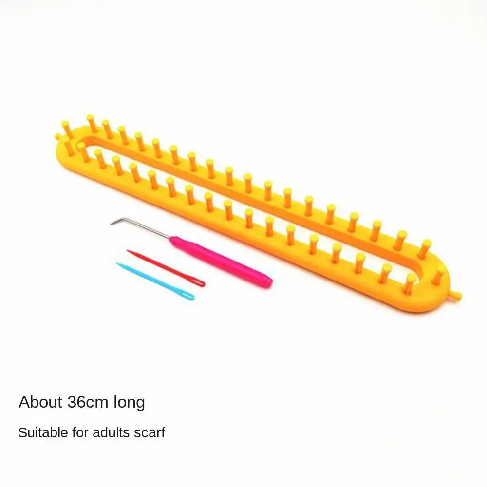 Gift Plastic Weaving Loom Knitting Kit DIY Handmade Craft DIY Machine Sewing Tools Rectangle Braiding Tool Women Quake 36CM
