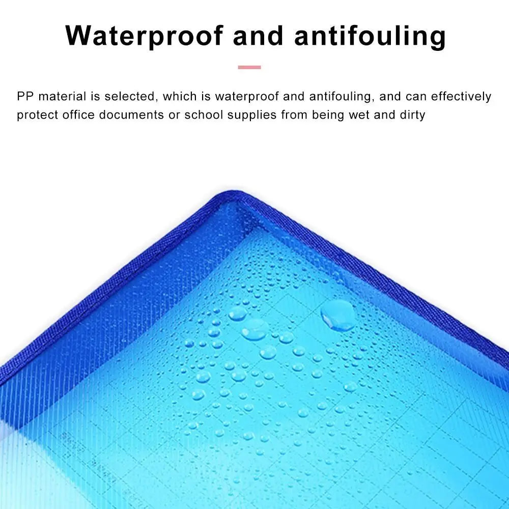 A5 Plastic File Folders Large Capacity Office Document Bag Pouch Envelope Folder Quake