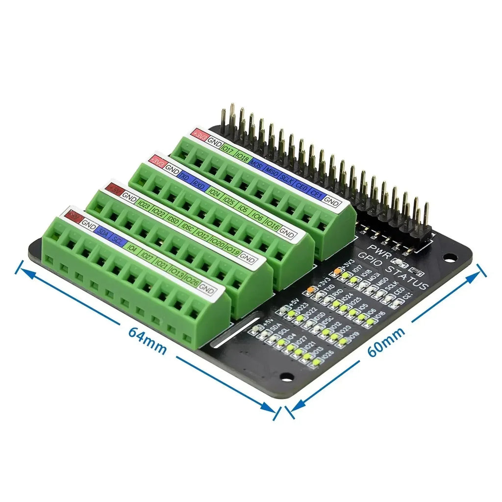 For Raspberry Pi Gpio Expansion Extension Board Screw Terminal Hat For Raspberry Pi 2B/3B/3B+/4B/Zero/Zero W Quake Default Title