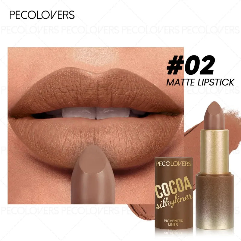1pcs Multi-color Lipstick, Brown Lip Gloss,non-dry Lip Gloss, Waterproof and Long-lasting, Full and Charming Lips, Lip Cosmetics Quake 02
