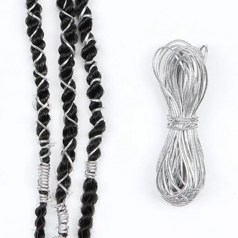 Thin Shimmer Stretechable Braiding Hair Strings African Braid Braided Quake