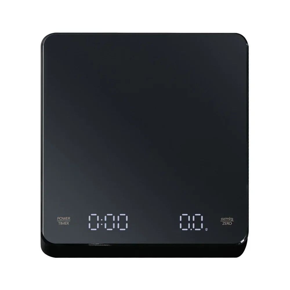 New 3kg/ 0.1g Digital Coffee Scale with Timer LED Screen Espresso USB Rechargeable High Accuracy Measuring Kitchen Scale Quake black