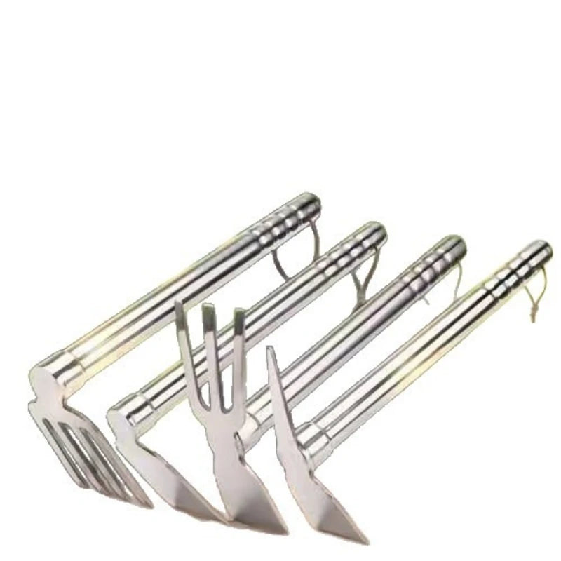 1PC Stainless Steel Two-in-one Garden Hoe Portable Hand Tool for Home Gardening Weeding Digging and Planting Work Quake