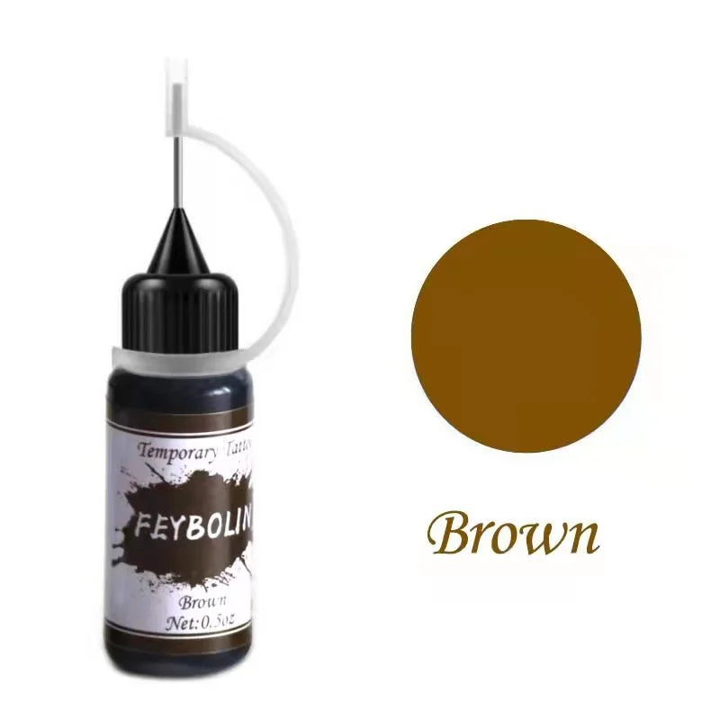 Colored Tattoo Juice Cream Tattoo Cream Juice-Temporary Body Art Painting Cream for Longlasting and Vibrant DIY Painless Tattoos Quake Brown
