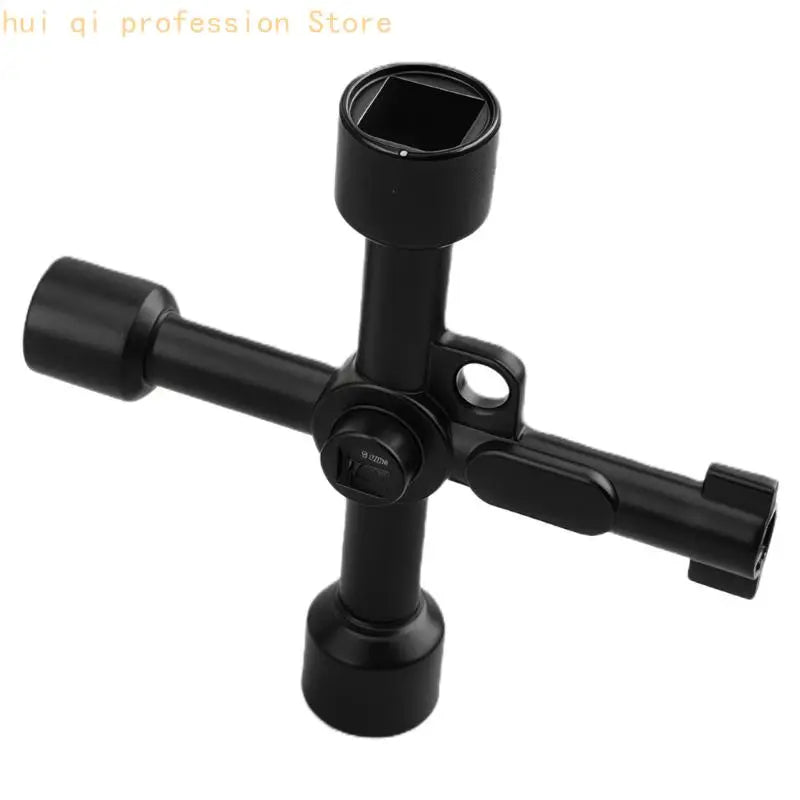 Triangular Tool Multifunctional 4 Way Triangle Wrench Professional for Train Electrical Elevator Cabinet H8WE Quake