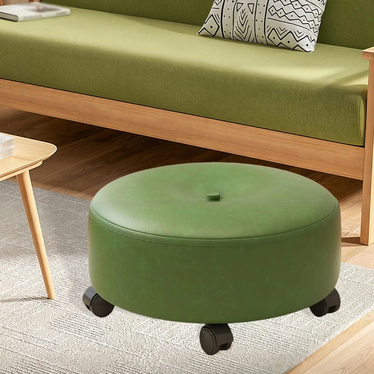 Low Rolling Stool with Wheels Low Rolling Stool Swivel Rolling Low Stool Sofa Stool for Office Bedroom Home Playroom Garage Quake