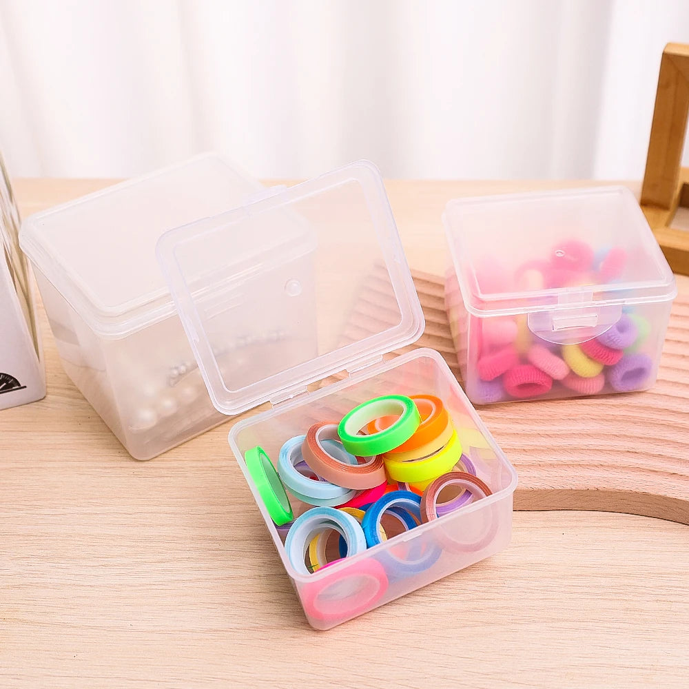 Large Capacity Storage Box for Jewelry Stationery Headwear Rectangular Plastic Collection Case Multipurpose Home Organizer Box Quake