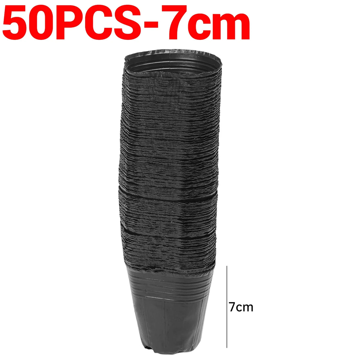 100/50PCS Thickened Seedling Bag with Holes Plastic Flowerpot Flower Plant Breathable Container Garden Vegetable Planting Pots Quake 50PCS-7cm