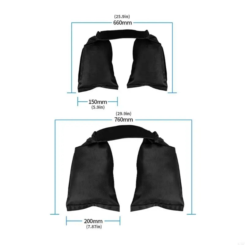 Two Section Sandbag Weight For Photography Light Stand Balance Support With Secure Fastener Tape For Studio And Outdoor Use K1KF Quake