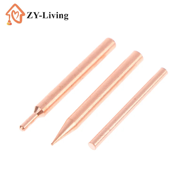5/10Pcs 18650 Handheld Spot Tips Welder Head For Small Lithium Battery Spot Welder Pen Purple Copper Spot Welding Need Quake