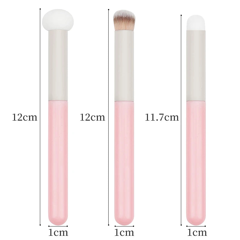 Sponge Concealer Makeup Brushes Lipstick Lip Brush Soft Powder Puff Wet Dry Use Face Contouring Blending Make Up Brush Tools Quake 3PCS