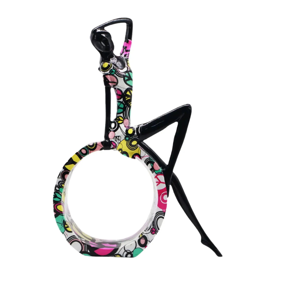 Yoga Girl Statue Collectible Creative Desktop Ornament for Table Centerpiece Dining Table Bookshelf Cabinet Home Decoration Quake Style A