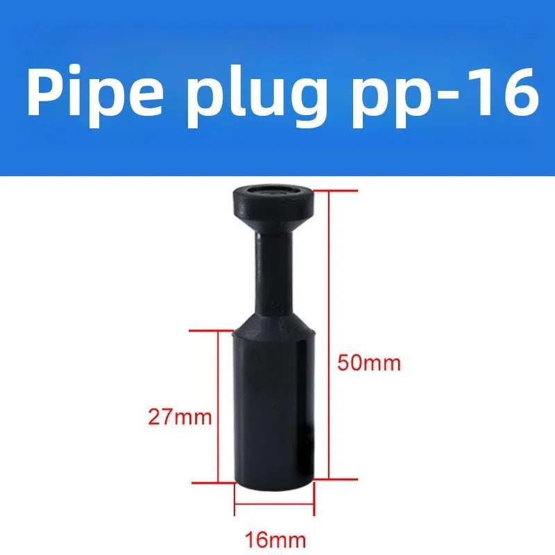 3/5 Pcs PP Pneumatic Connector Quick Plug Plastic Plug Pipe Plug PP 4mm 6mm 8mm 10mm 12mm 14mm 16MM Air Hose Sealing Connector Quake Black PP16 5PCS
