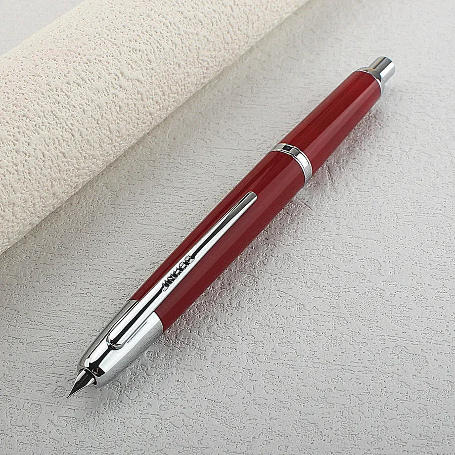 Smooth JINHAO 20 Press Fountain Pen Retractable EF F Nib Transparent Black Writing Ink Pen with Converter School Office Supplies Quake 20-1 F 0.5MM