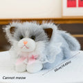 New Soft Simulation Cat Plush Toys Fluffy Voiced Ragdoll Cat Plush Doll Cute Cartoon With Bib Simulated Kitten Model Home Decor Quake Blue-with Bib