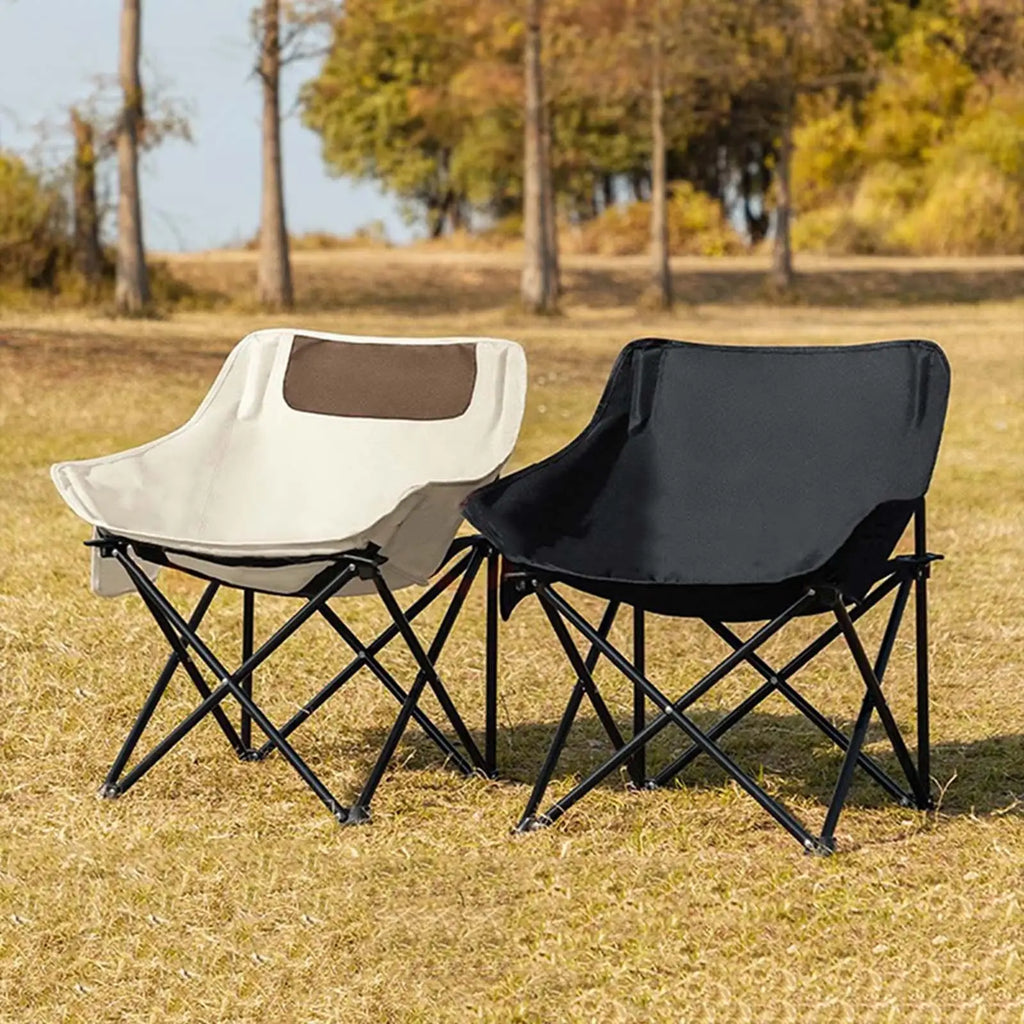 Camping Folding Chair Oxford Cloth Metal Tube with Side Pocket Portable Foldable Chair for Park BBQ Outdoor Backpacking Yard Quake