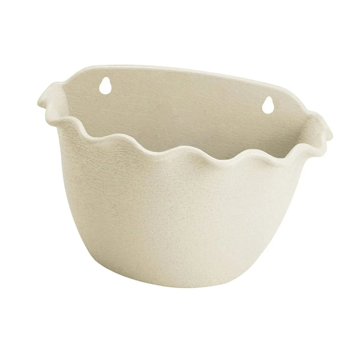 Hanging Flower Pot Wall Mounted Flower Holders Hanging Fence Planter for Yard Indoor Outdoor Backyard Balcony Home Decoration Quake Beige White