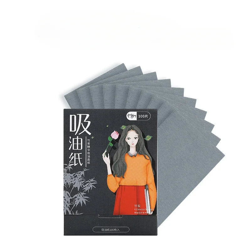 100pcs/set Facial Oil Blotting Paper Matte Face Wipes Oil Control Oil-absorbing Face Cleaning Beauty Makeup Tools Accessories Quake No.9 100pcs