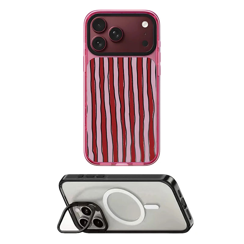 6092071 Impact Case - Mirror / Glaze Magnetic Cover: Compatible with IPhone 18 17 Pro Max 18Pro Quake stand (MagSafe) 7 for iPhone 18 Pro