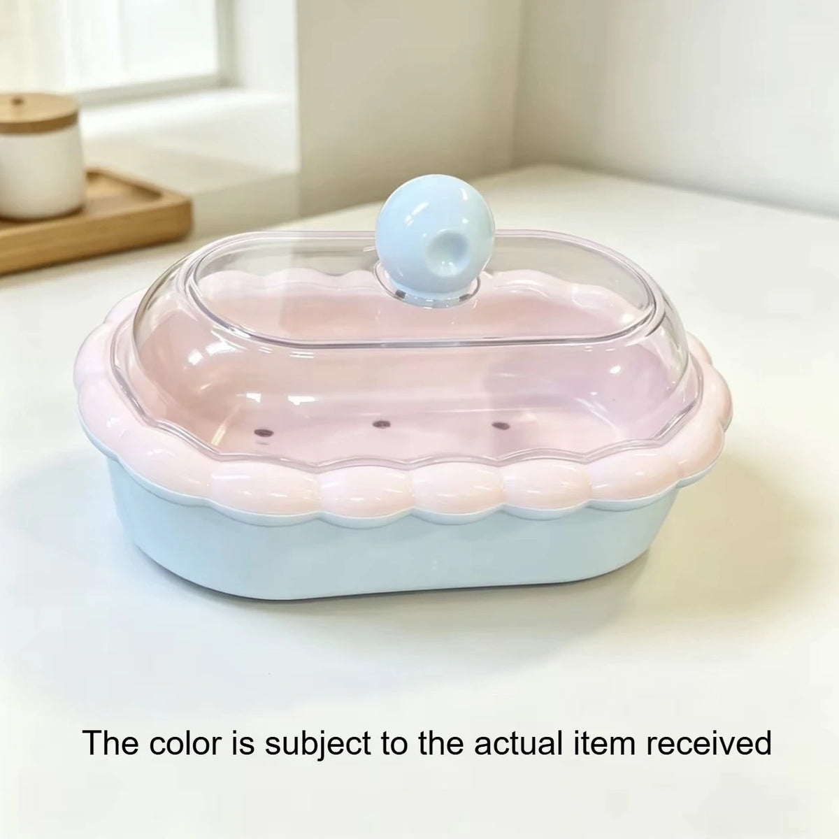 1pc High Appearance Household Soap Box with Drain Cover Bathroom Student Dormitory Quake B