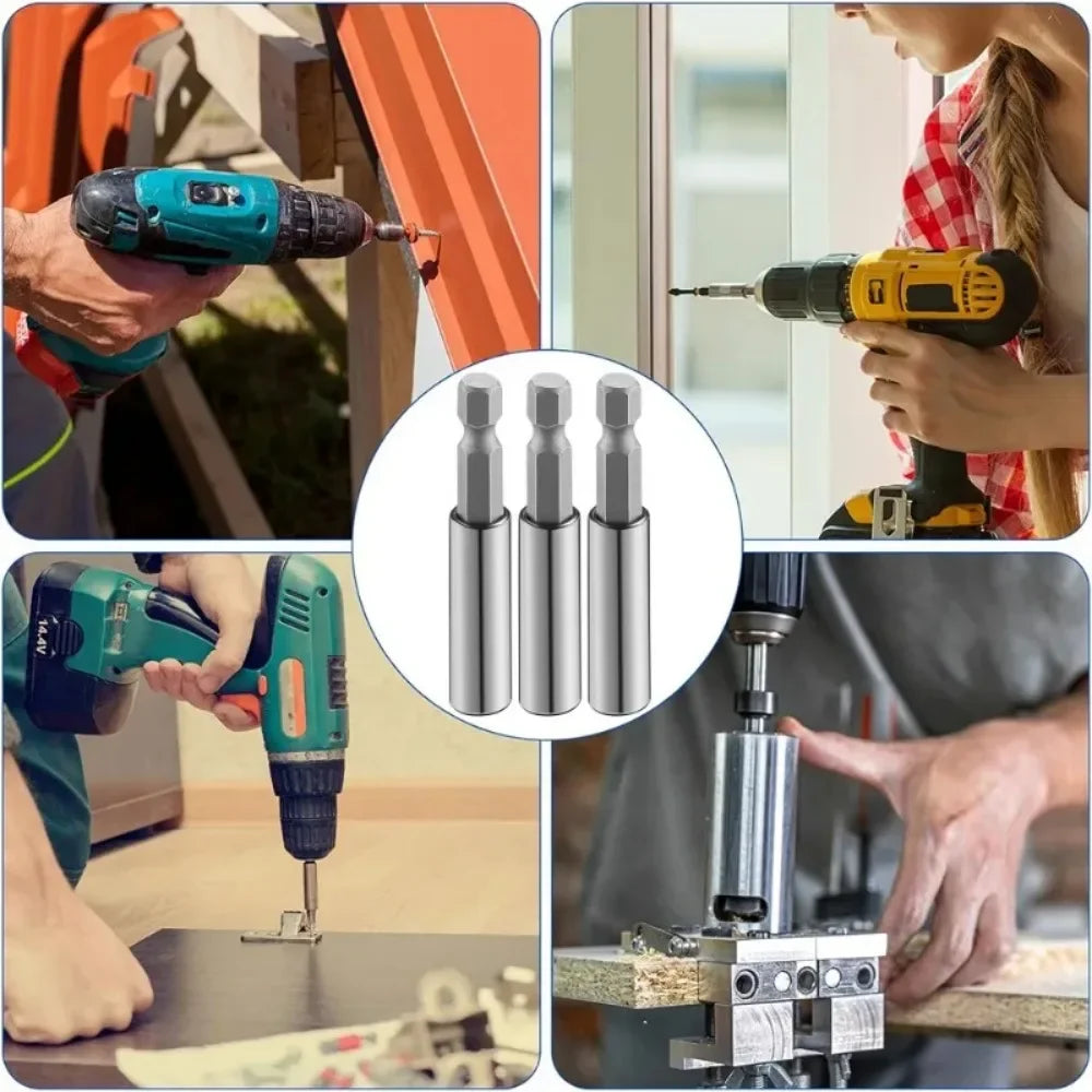 10/1pcs Magnetic Drill Bit Extension Rods Screwdriver Drive Guide 1/4 Hex Batten Head Quick Change Power Screw Driver Adapter Quake
