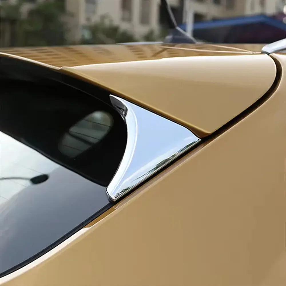For Nissan Rogue Sport 2017-2021 Qashqai J11 2014-2020 Car Rear Window Spoiler Wing Cover Molding Trim ABS Silver Chrome Decor Quake