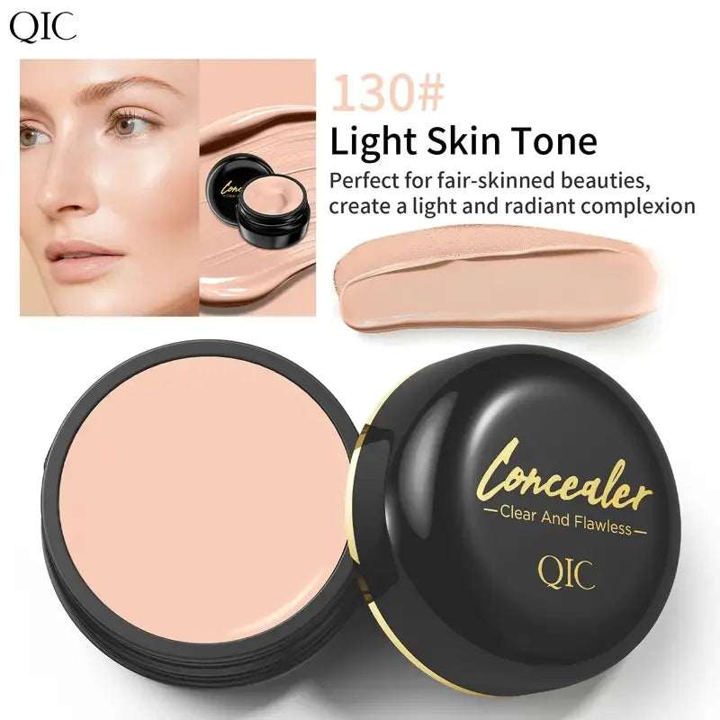 Full Coverage Concealer-waterproof,for Covers Skin Blemishes and Wrinkles and Tattoos,Regulates Skin Tone,Face Concealer Makeup Quake 130