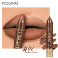 2In1 Matte Lipstick Pencil Waterproof Long Lasting Lip Brown Velvet Lip Liner Pen Lips Makeup Women Cosmetics Quake 02