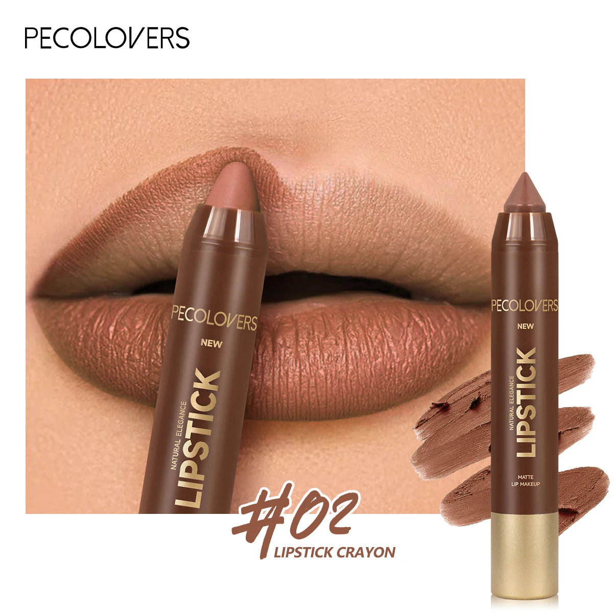 2In1 Matte Lipstick Pencil Waterproof Long Lasting Lip Brown Velvet Lip Liner Pen Lips Makeup Women Cosmetics Quake 02