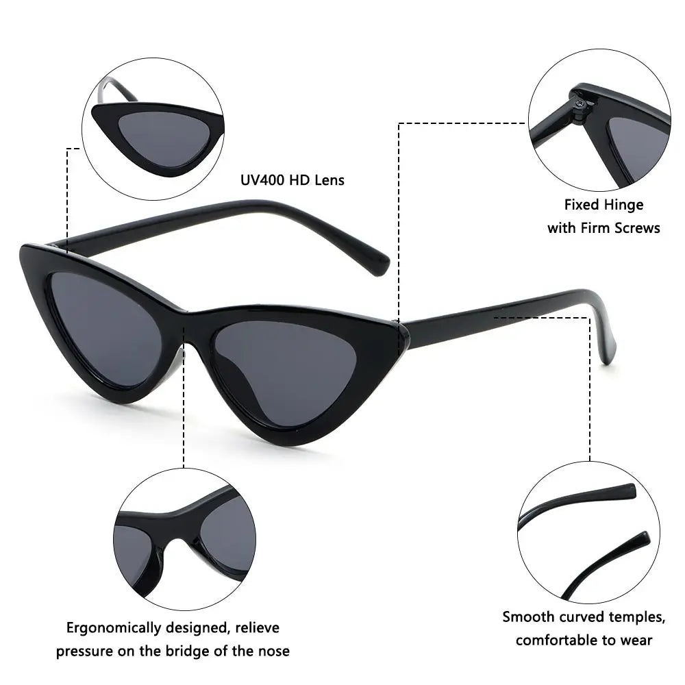 Fashion Candy Color Sunglasses Kids Aged 3-9 Years Trendy Retro Cat Eye Sun Glasses Boys Girls Non-Polarized Shades Party Favor Quake