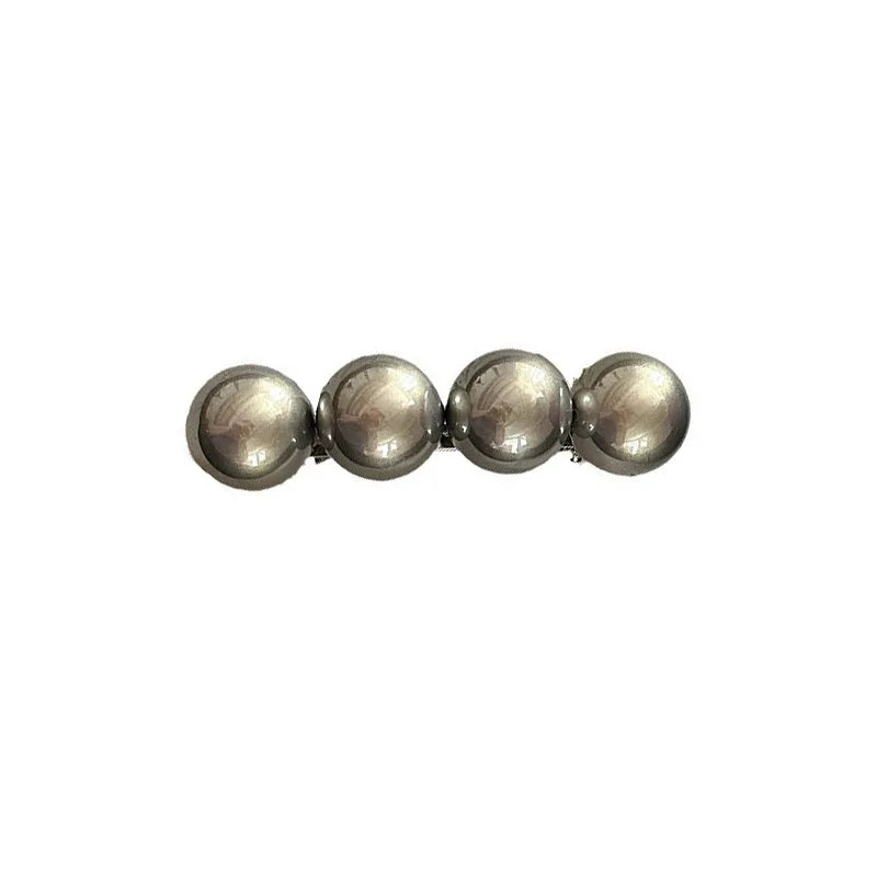 New Big Pearls Spring Clip Ponytail Hairpin for Women Elegant Temperament Hair Styling Barrettes Lady Hair Accessories Hairgrip Quake