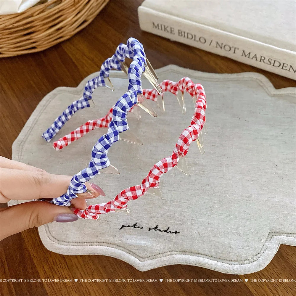 Retro Polka Dot Wave Headband Simple Korean Versatile Anti-slip Headband Sweet Elegant Women Hair Accessories Makeup Beauty Tool Quake