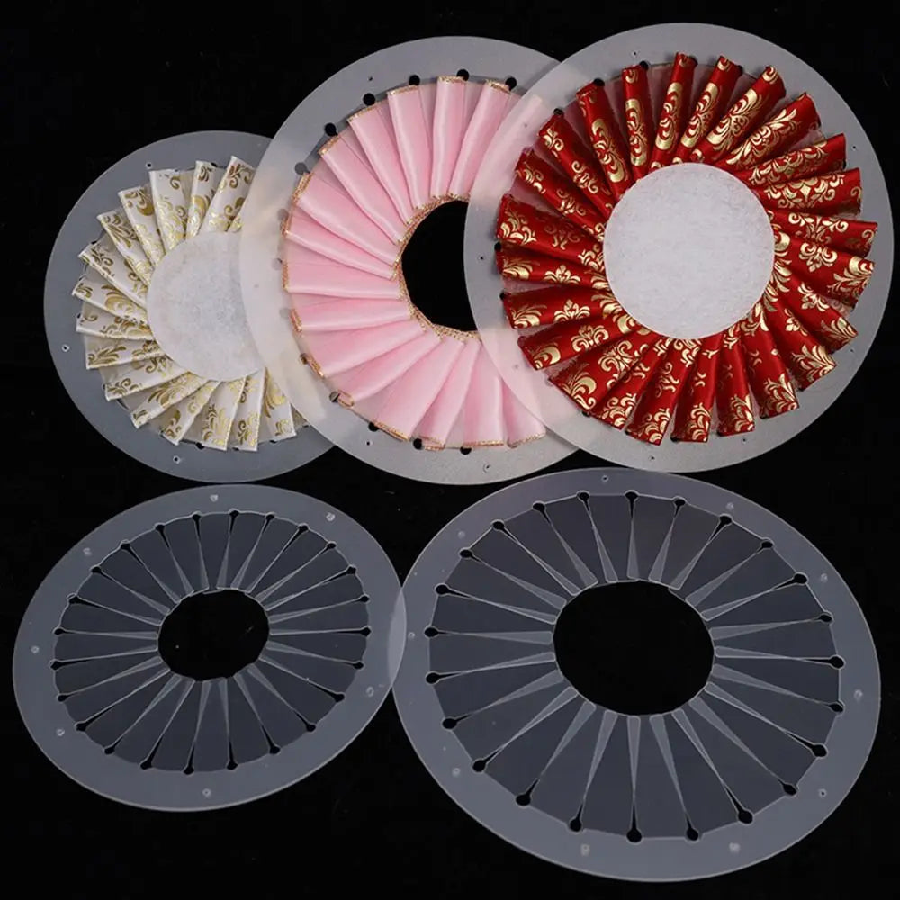 9cm 12cm 15cm Rosette Maker Ribbon Flowers DIY Fabric Flower Maker Clear Tabletop Figurines Ribbon Brooch Badge For Beginners Quake