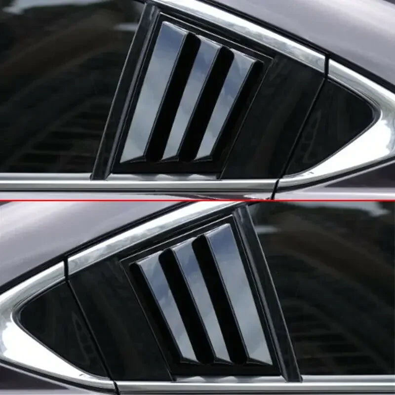 For Mazda 6 Atenza 2014-2021 Car Rear Louver Window Side Shutter Cover Trim Sticker Vent Scoop ABS Carbon Fiber Accessories Auto Quake