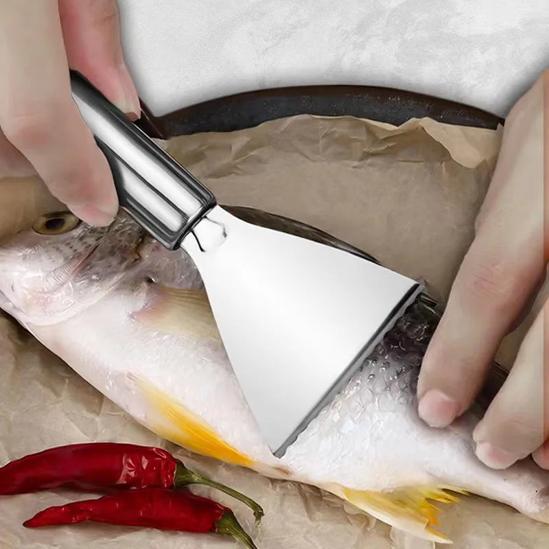 Manual Stainless Steel Fish Scale Scraper Portable Fish Skin Remover Practical Household Kitchen Seafood Cleaning Tool Quake