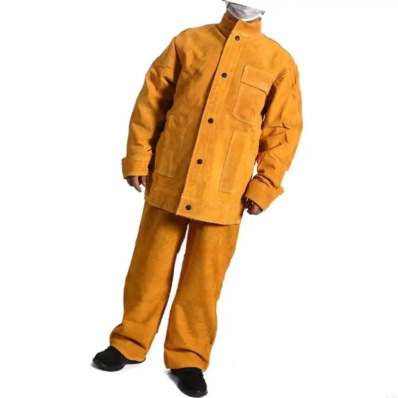 Heavy Duty Leather Welding Garment Heat Resistant Work Wear 175Cm for Metal Fabrication & Temperature Environment K1KF Quake