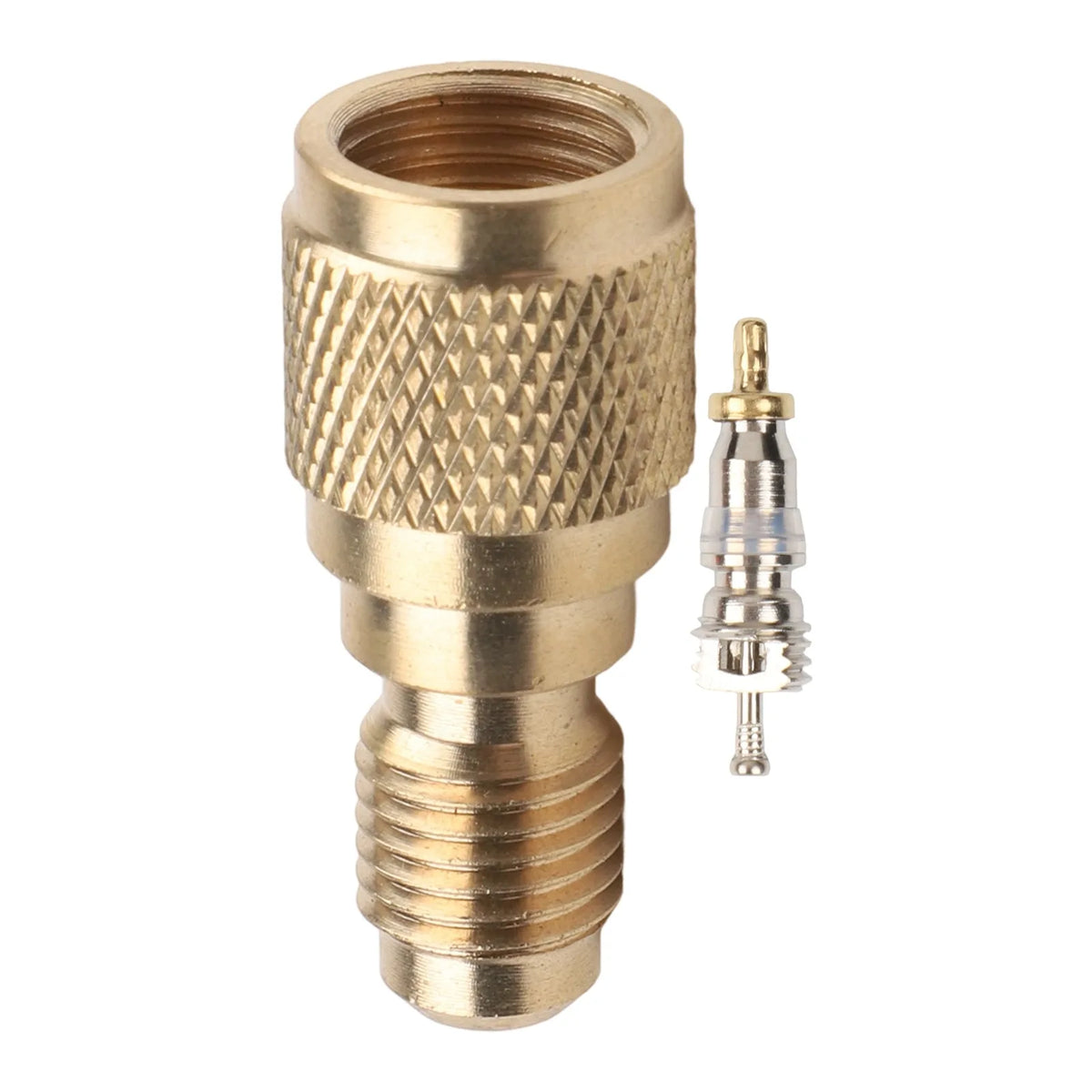 For HVAC Maintenance HVAC Charging Adapter R410a Charging Hose Low-Side Fitting Male Flare X SAE Female Low-Loss Fitting Quake
